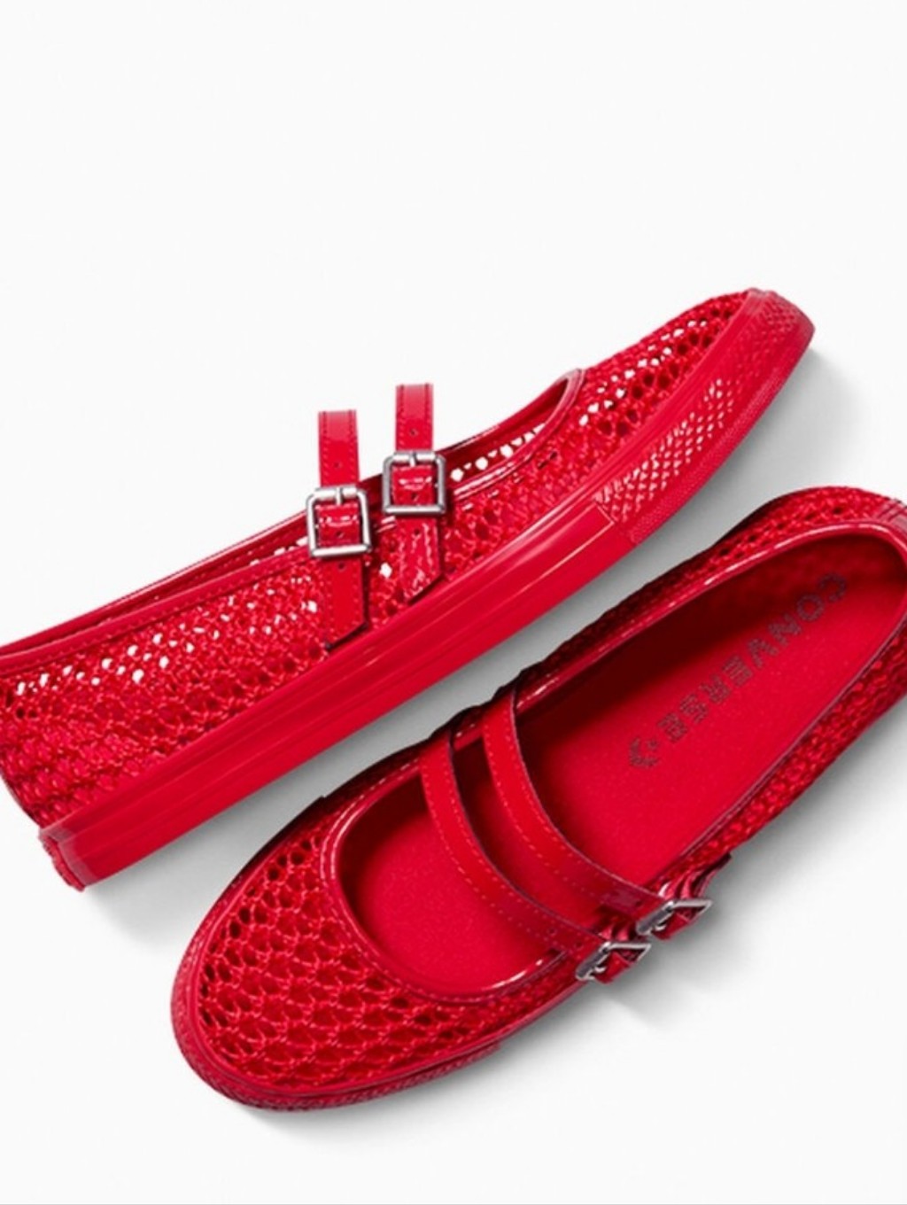 Converse Chuck Taylor All Stardainty Mary Jane Knit Sneakers- Red
